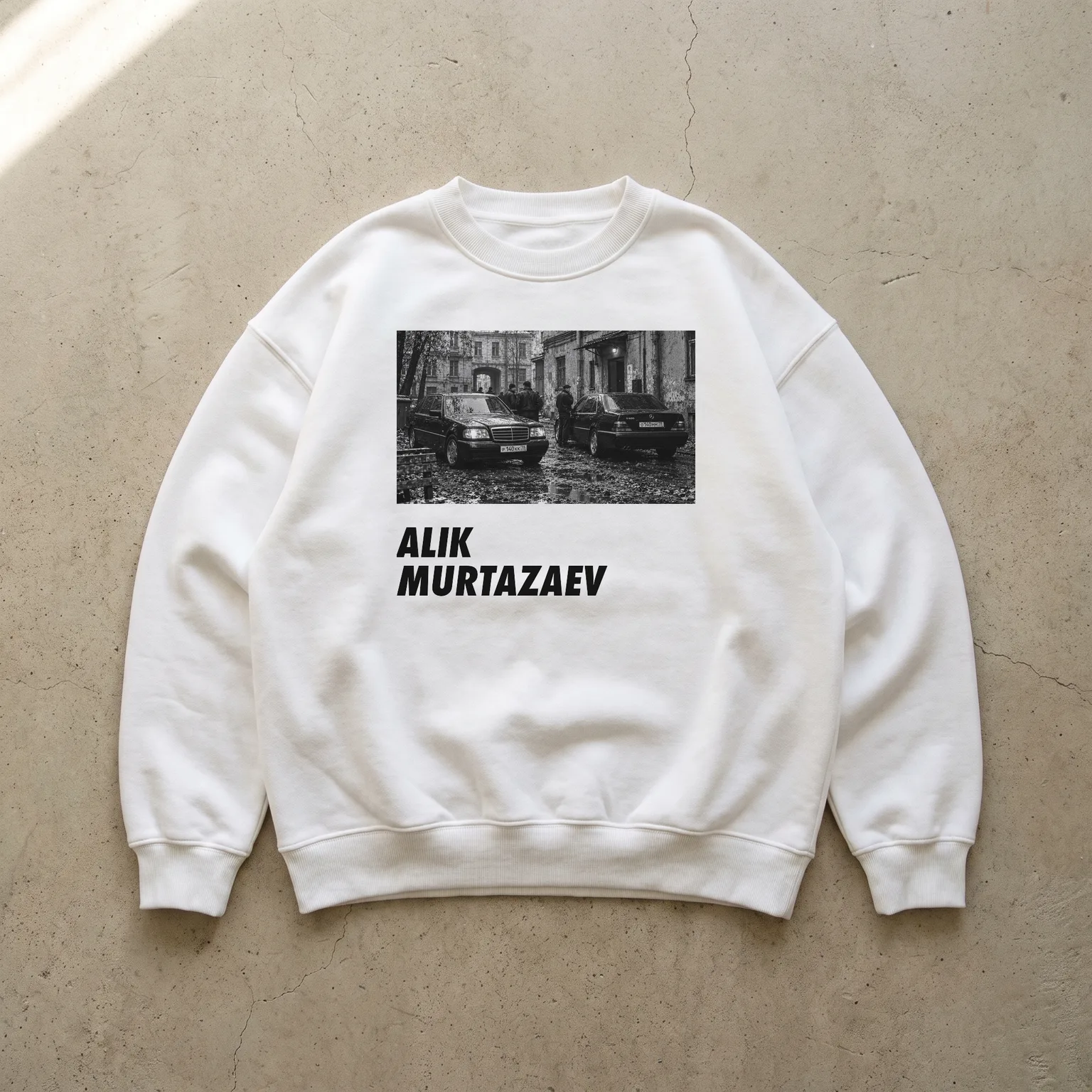 ALIK MURTAZAEV CREWNECK, мокап