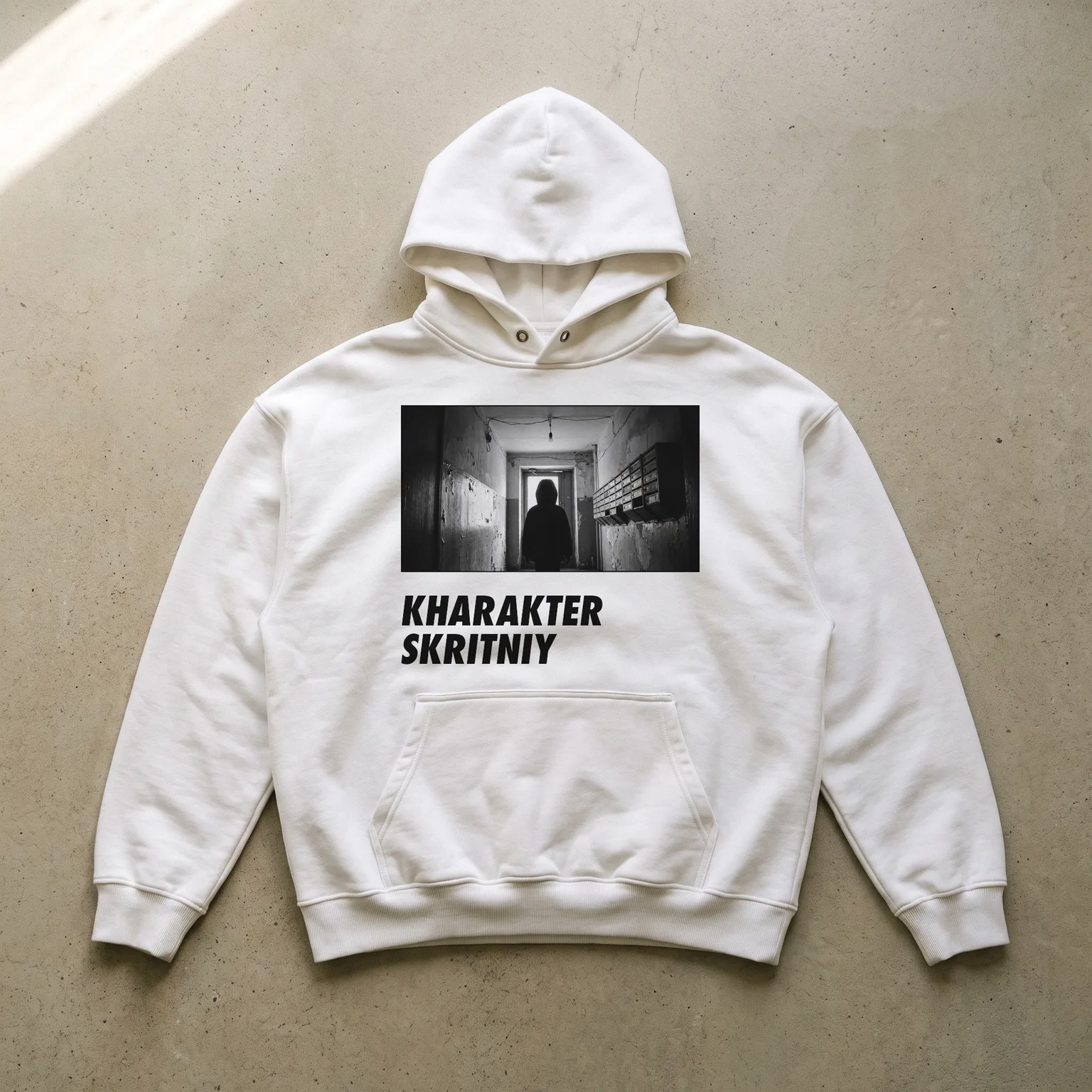 KHARAKTER SKRITNIY HOODIE, мокап