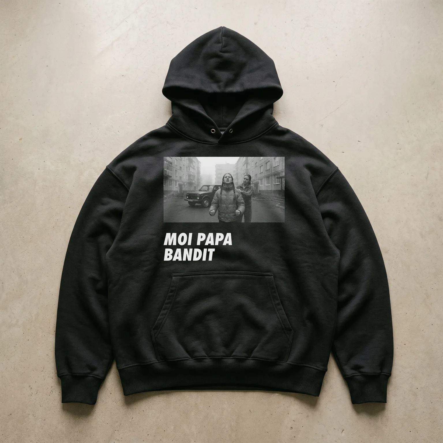 MOI PAPA BANDIT HOODIE, мокап
