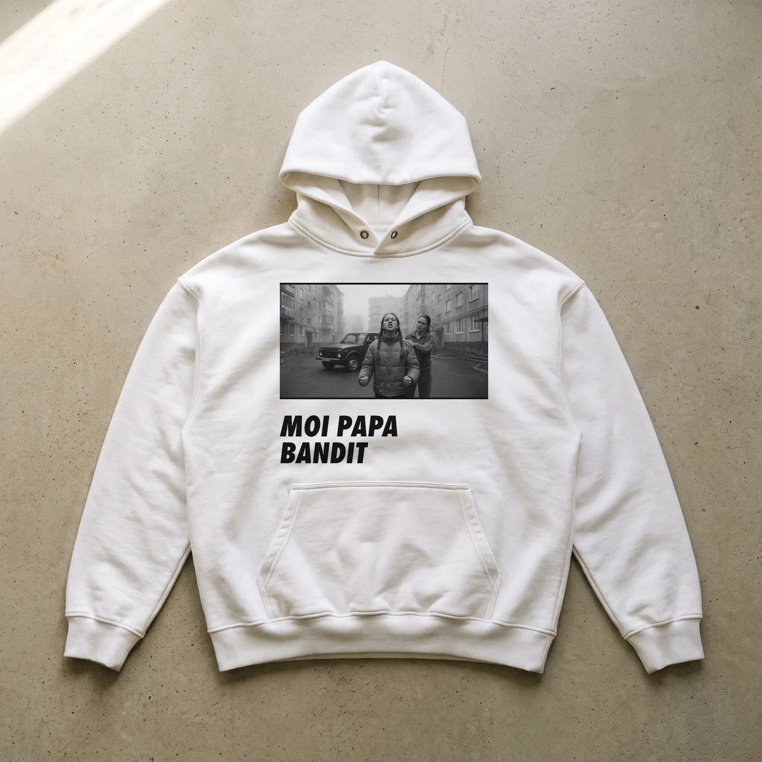 MOI PAPA BANDIT HOODIE, мокап