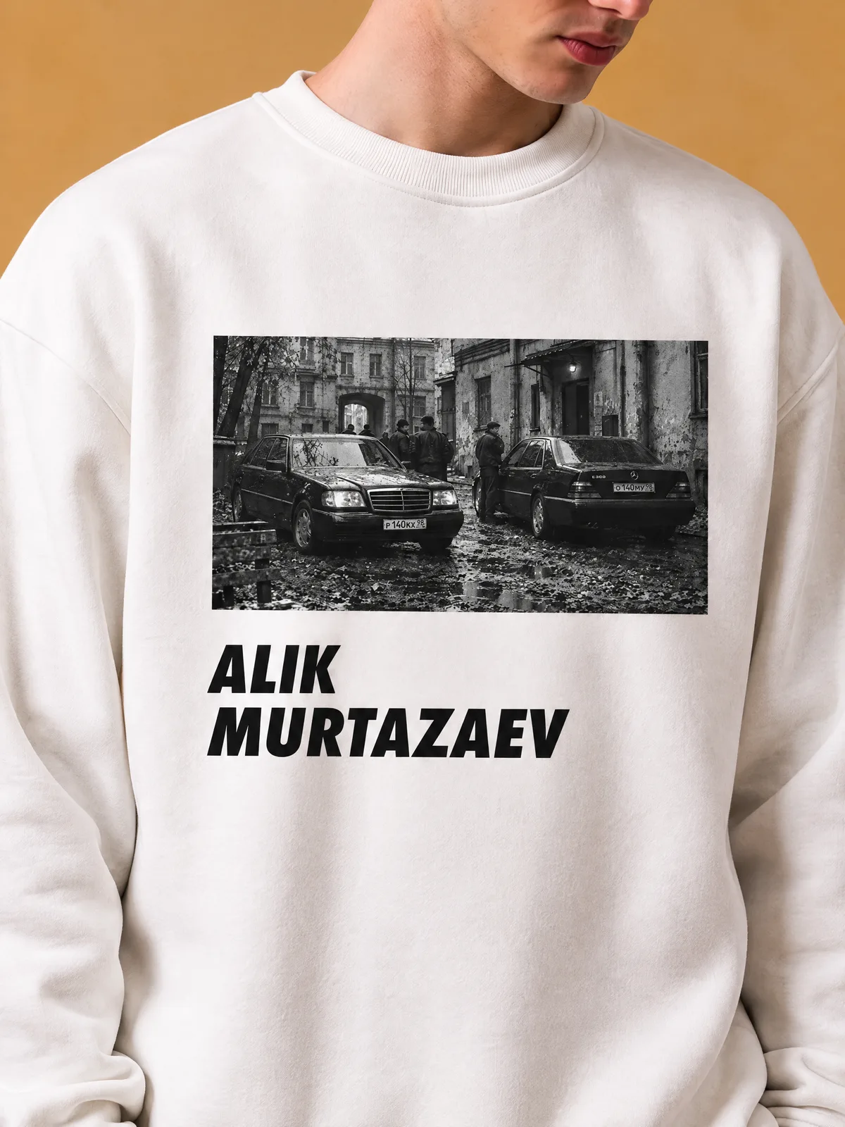 ALIK MURTAZAEV CREWNECK, принт крупно