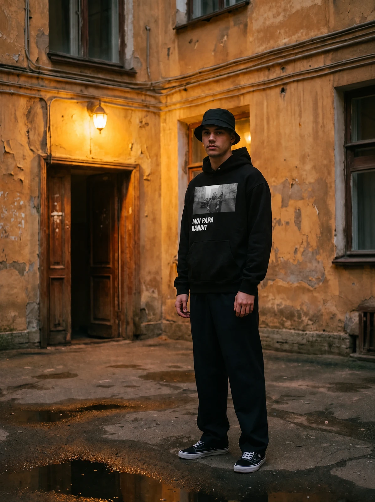 MOI PAPA BANDIT HOODIE, во дворе