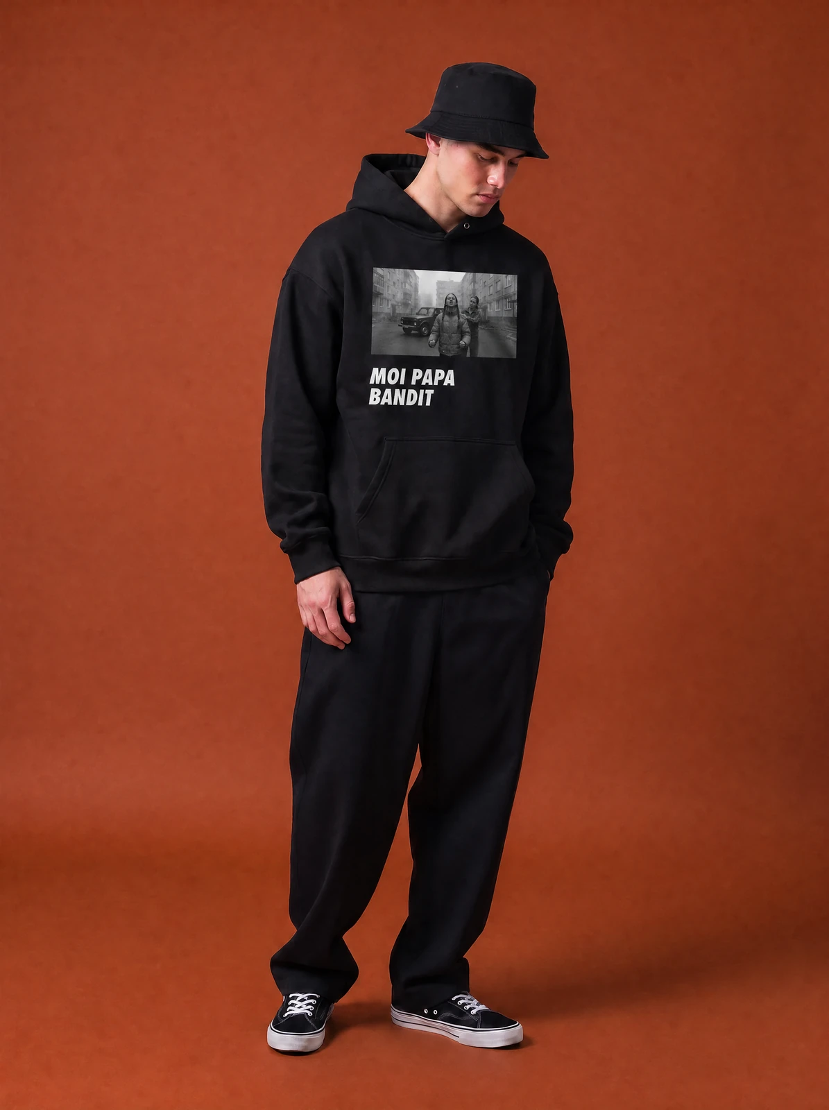 MOI PAPA BANDIT HOODIE, чёрная