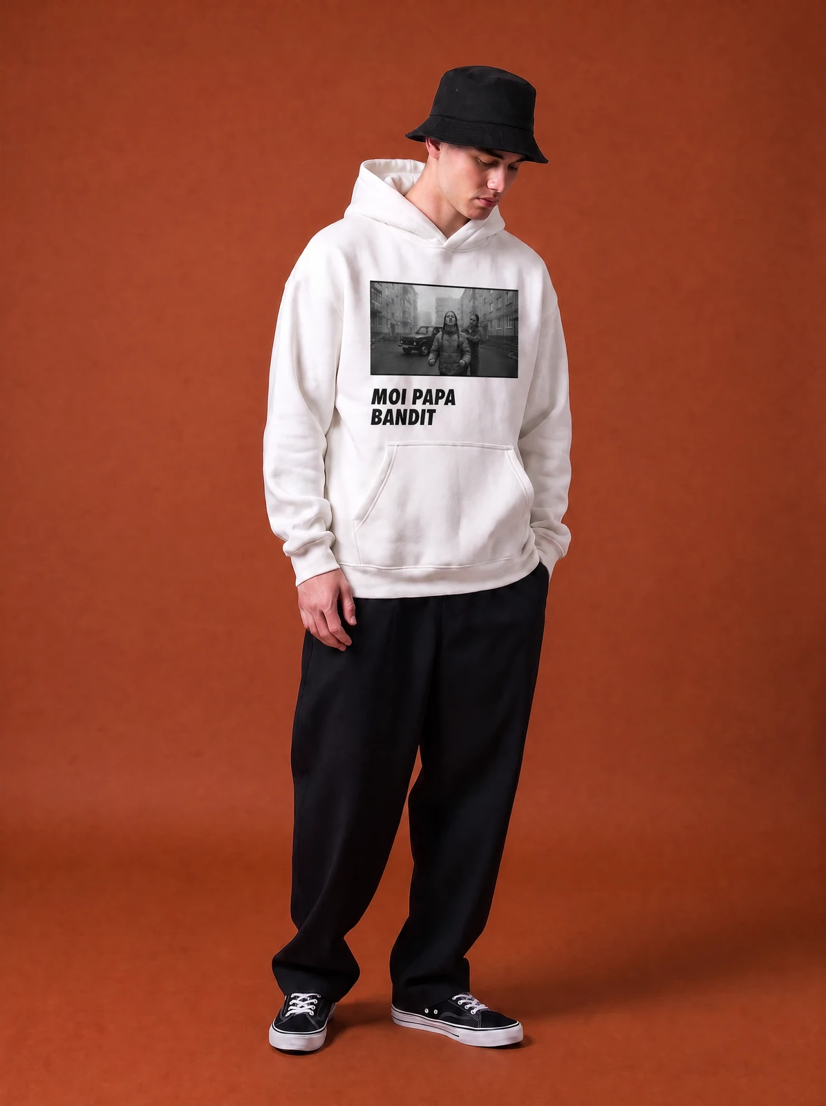 MOI PAPA BANDIT HOODIE, белая