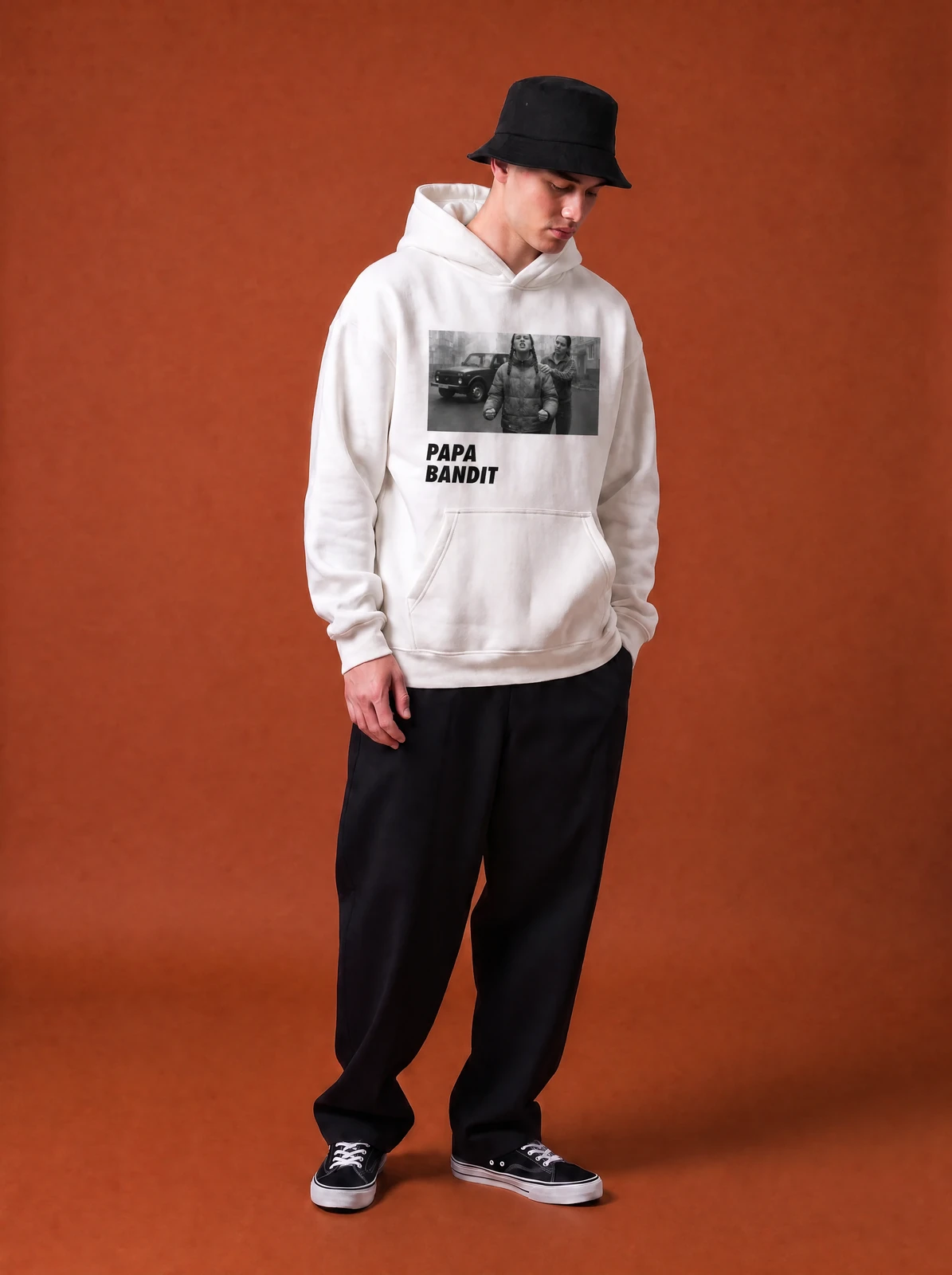 PAPA BANDIT HOODIE, белая